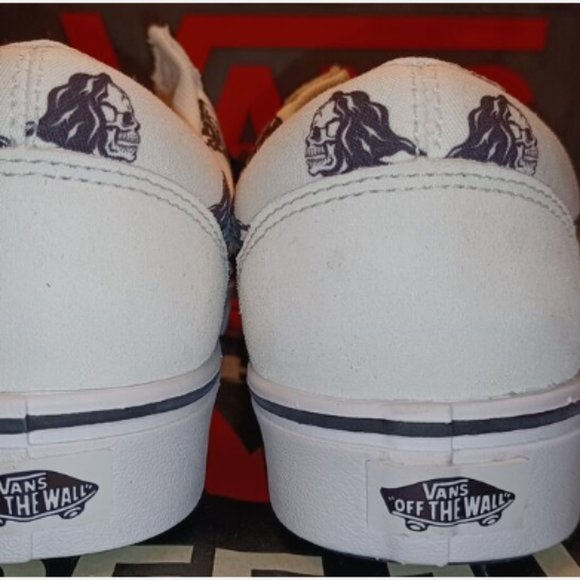 VANS ComfyCush Old Skool Sixty Sixers Skulls Men's 9.5 Black/White VN0A3WMA1RU - Picture 5 of 13